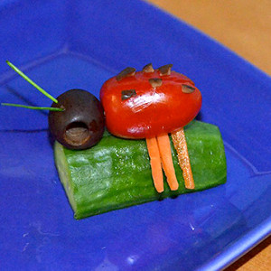 Fun Food Art with a Little Lady Bug