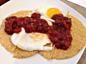Fried Eggs Over Taco Shells- A Healthy Low-Sodium Breakfast