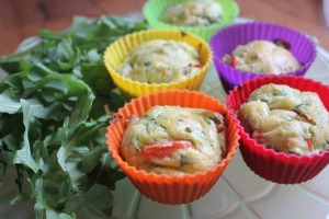  Arugula & Goat Cheese Muffins