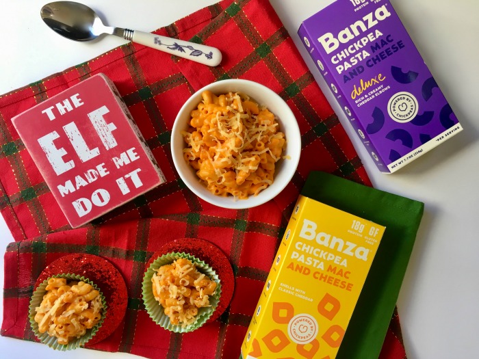 ingredients for sweet potato mac and cheese with banza chickpea pasta