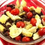 artichoke salad with black beans and tomatoes