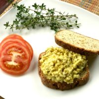 curried egg salad sandwich