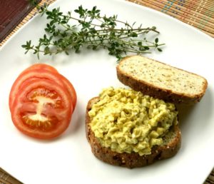 curried egg salad sandwich