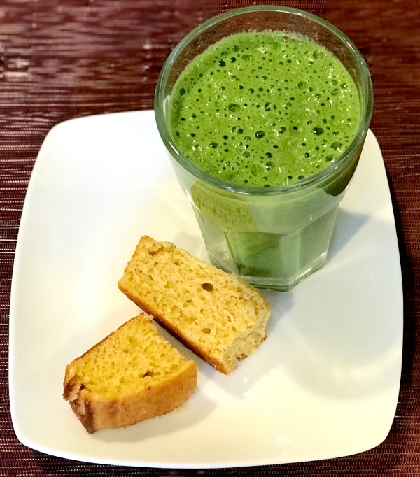 amaranth cornbread and green smoothie