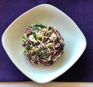 Easy Colorful Cruciferous Slaw