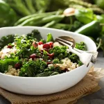 Vegetable Cranberry Quinoa Garnished with Parmesan