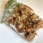 Roasted fig and goat cheese toast