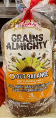 Grains Almighty Gut Balance Bread Front Label