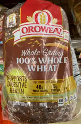 Oroweat whole grain bread front package