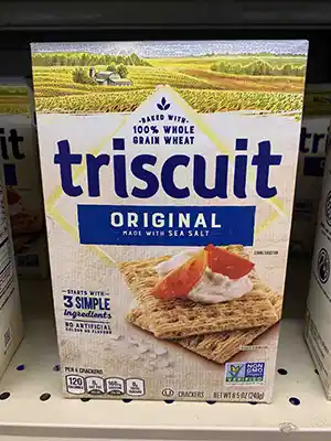 Triscuit original crackers front label